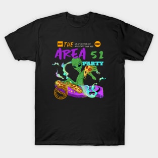 Pizza Party DJ Space Alien T-Shirt